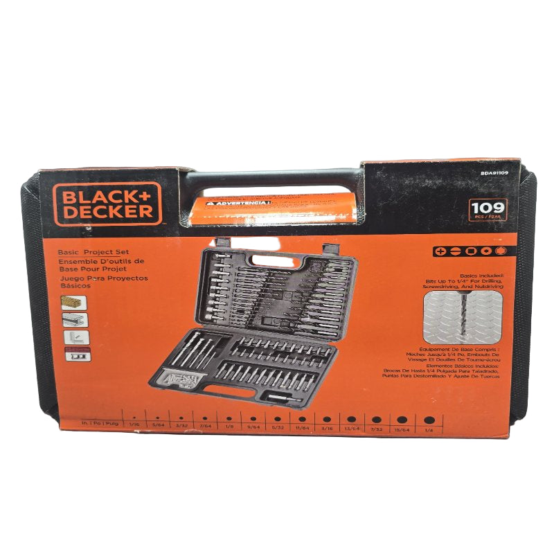 Set De Atornillar Y Taladrar Black+Decker Bda91109 Negro 109