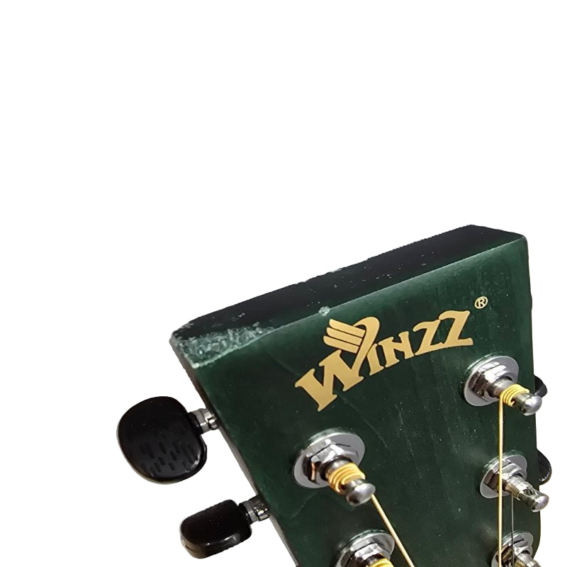 Guitarra Acústica Con Cutaway De 40 Pulgadas + Funda Winzz Af-H00lc Verde Oscuro