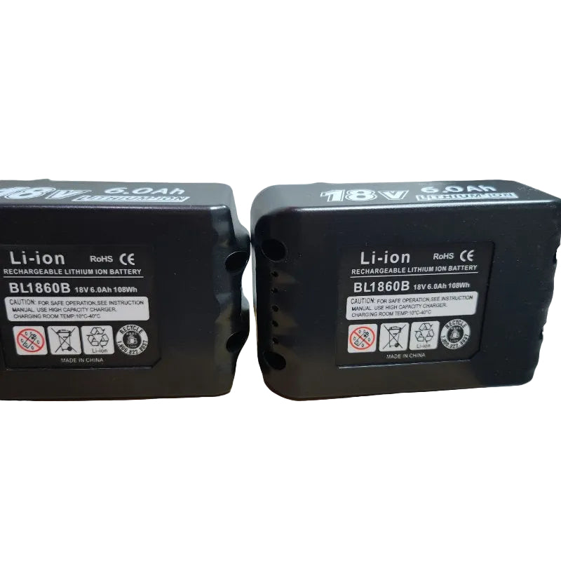 Set De 2 Batería Genérica Bl1860b - Makita 18v 6.0 Ah
