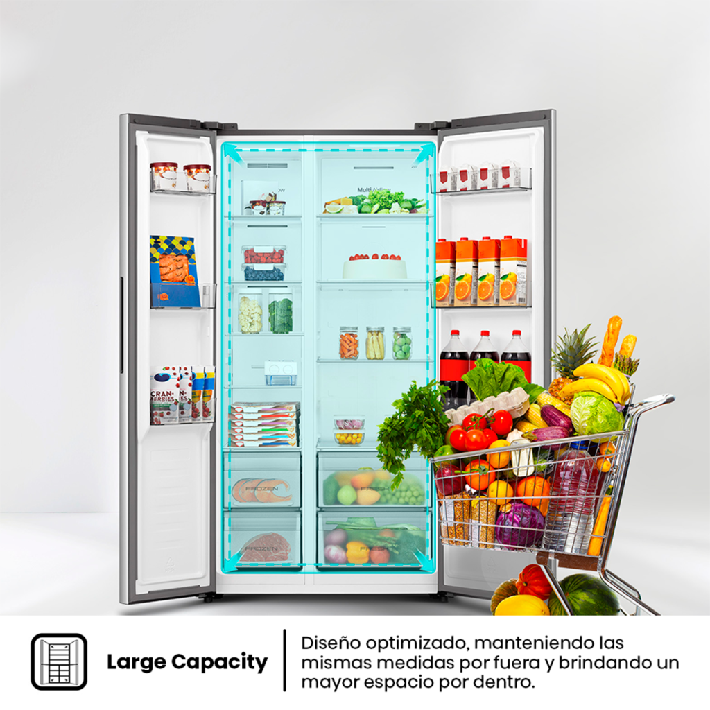Refrigerador Hisense RS3P558NECF Inox 531 Litros