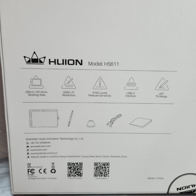 Tablet De Dibujo Grafico Huion Hs611 Space Grey