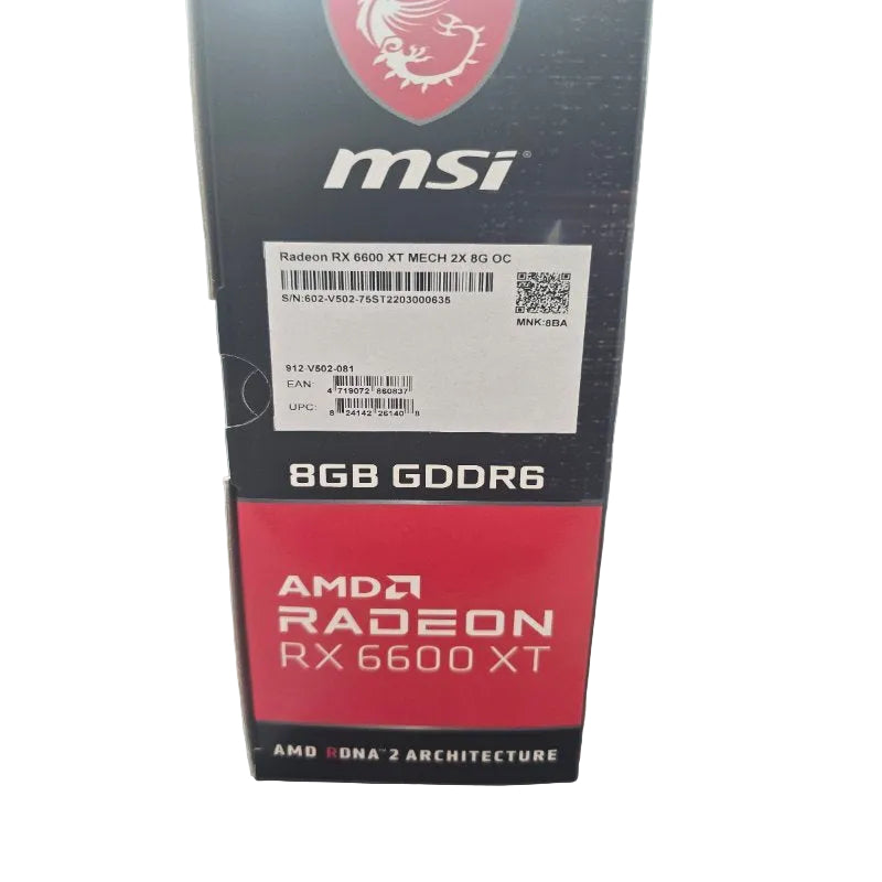 Tarjeta De Video Amd Msi Mech Radeon Rx 6000 Msi Rx 6600 Xt 8gb Gddr6 /8k Unisex