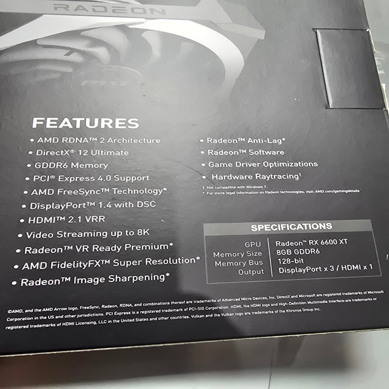 Tarjeta De Video Amd Msi Mech Radeon Rx 6000 Msi Rx 6600 Xt 8gb Gddr6 /8k Unisex