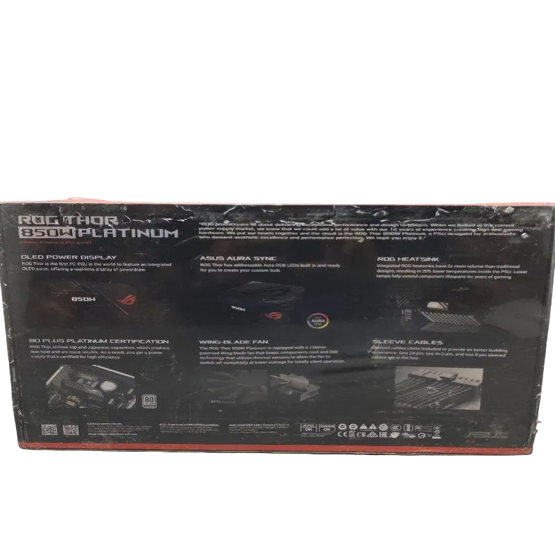 Fuente De Alimentación Republic Of Gamers Rog-Thor-850p2 / 850w Platinum