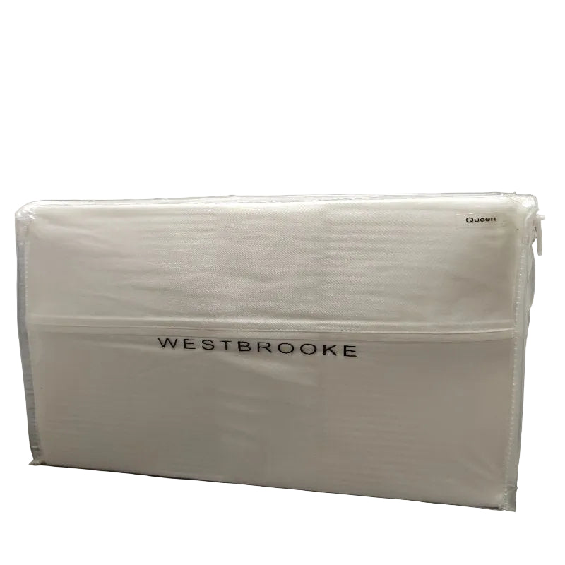 Juego De Sabanas Westbrooke Linens 500 Hilos Blanco Queen 4