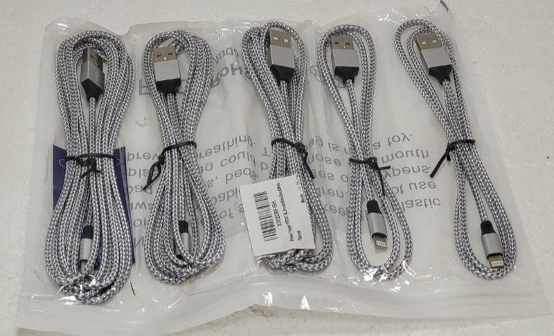 Pack 5 Cargador Generico Iphone Yefoot A. Pro Gris