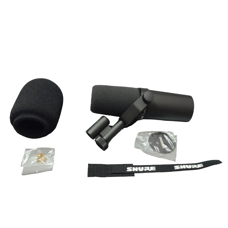 Pack Micrófono Vocal Dinámico + Soporte + Filtro Pop + Cable Shure Sm7b