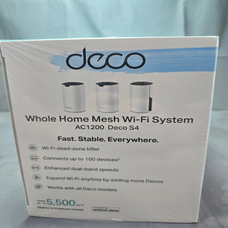 Set 3 Router Repetidor Dual Ac1200 Tp Link Deco S4 Blanco