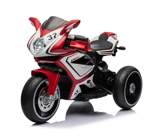 Moto Electrica Musica Y Luz Roja Mundo Online Mundo -8043 Negro-Rojo
