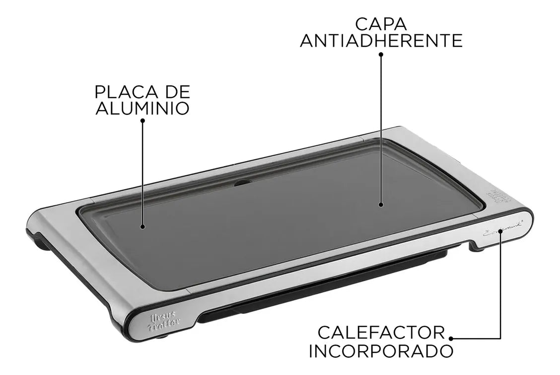Parrilla Eléctrica Ursus Trotter Ut-Ecokeramik Gris