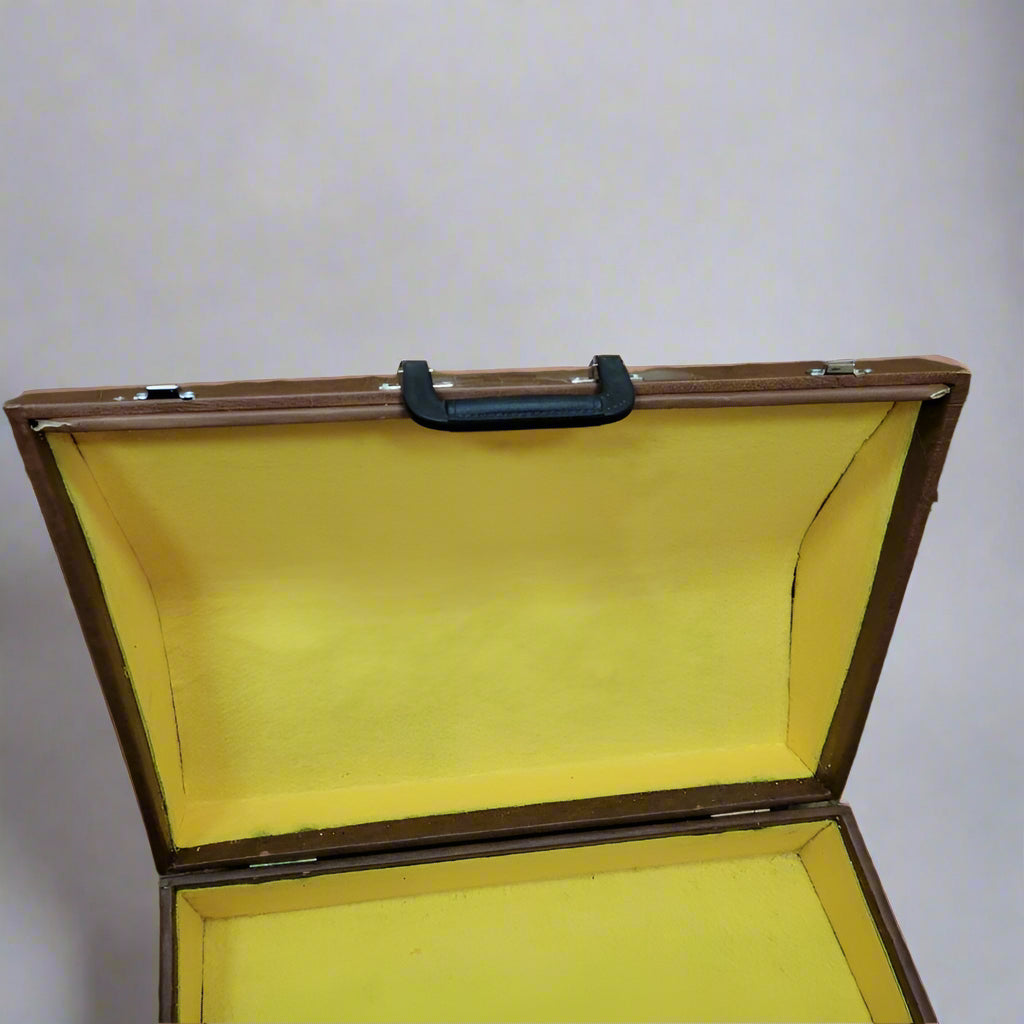 Antigua Maleta Generico De Acordeon Cafe