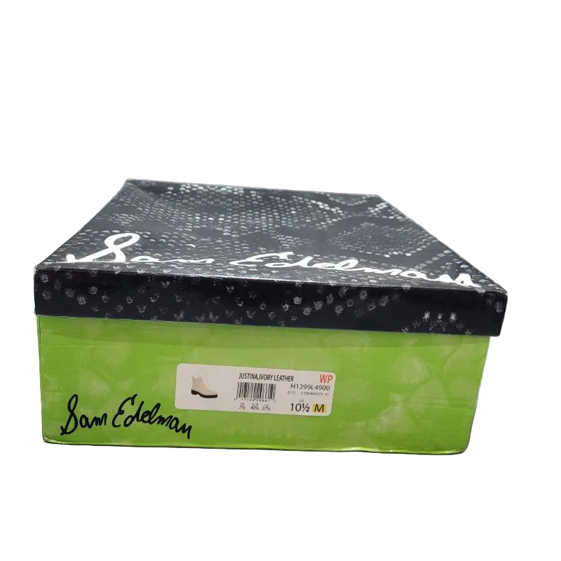 Botín Cuero Sam Edelman H1399l4900 Blanco Eur 40.5 Femenino