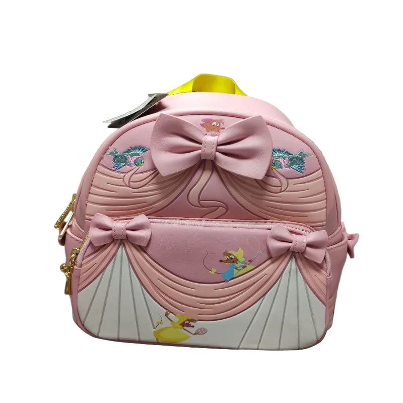 Mochila Pequeña Disney Loungefly Cenicienta + Bolsa De Regalo Rosa