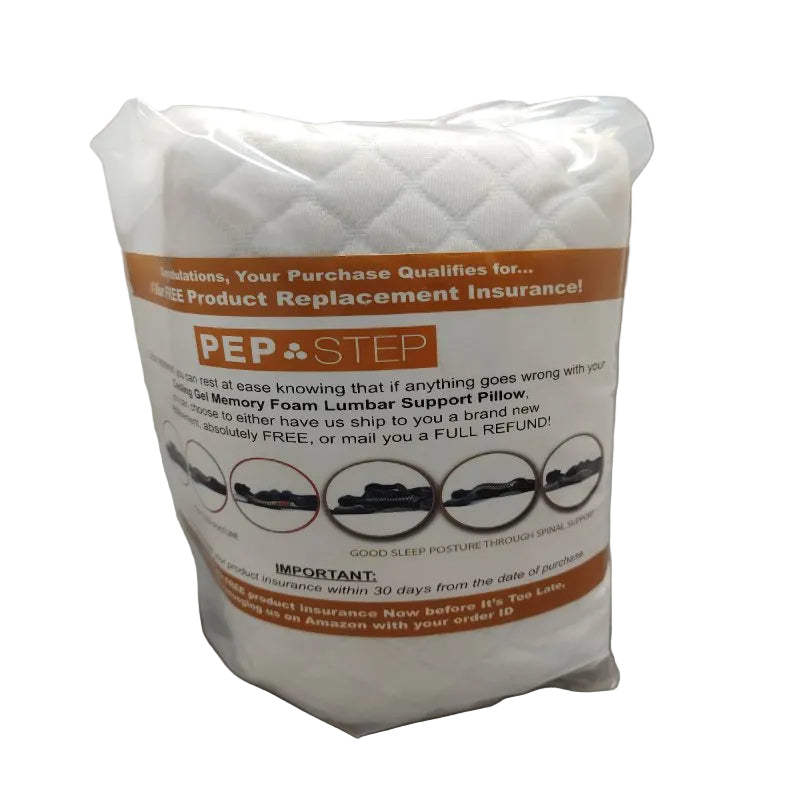 Almohada Lumbar Pep Step Espuma Viscoelástica Con Gel Refrescante Blanco