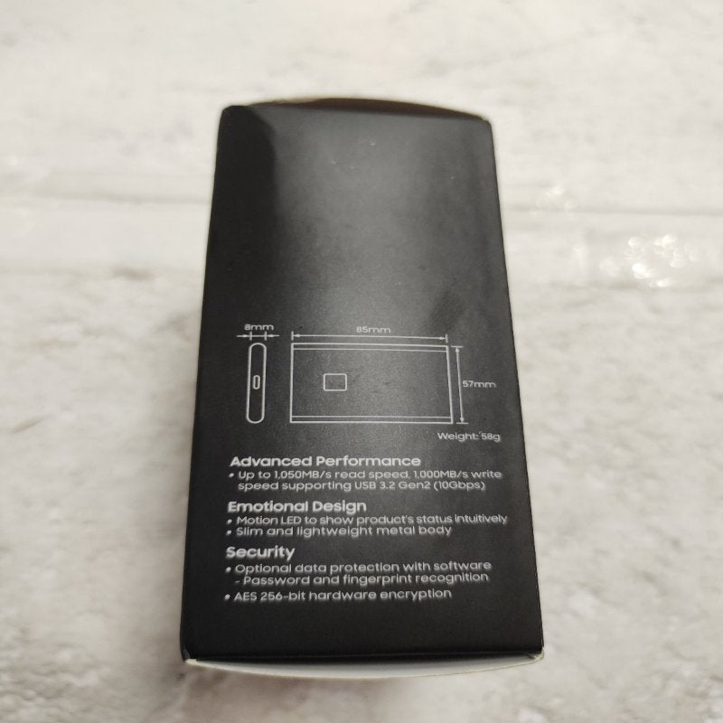 Portable Ssd Samsung T7 Touch /1050 Mb /Usb3.2 10 Gb