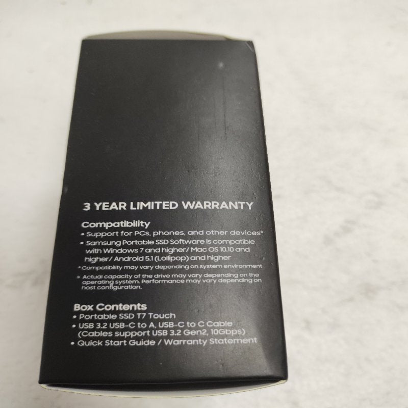 Portable Ssd Samsung T7 Touch /1050 Mb /Usb3.2 10 Gb