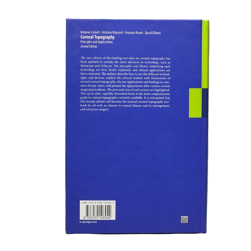 Libro Principles And Applications Springer Corneal Topography