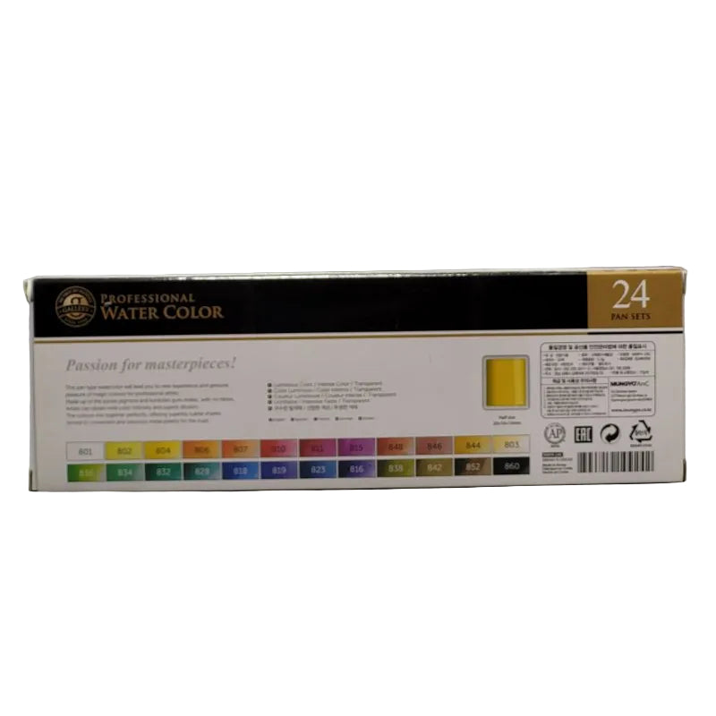 Set 24 Acuarelas Mungyo Professional