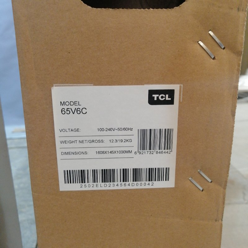 Smart TV TCL 4K HDR 65VC6 65"