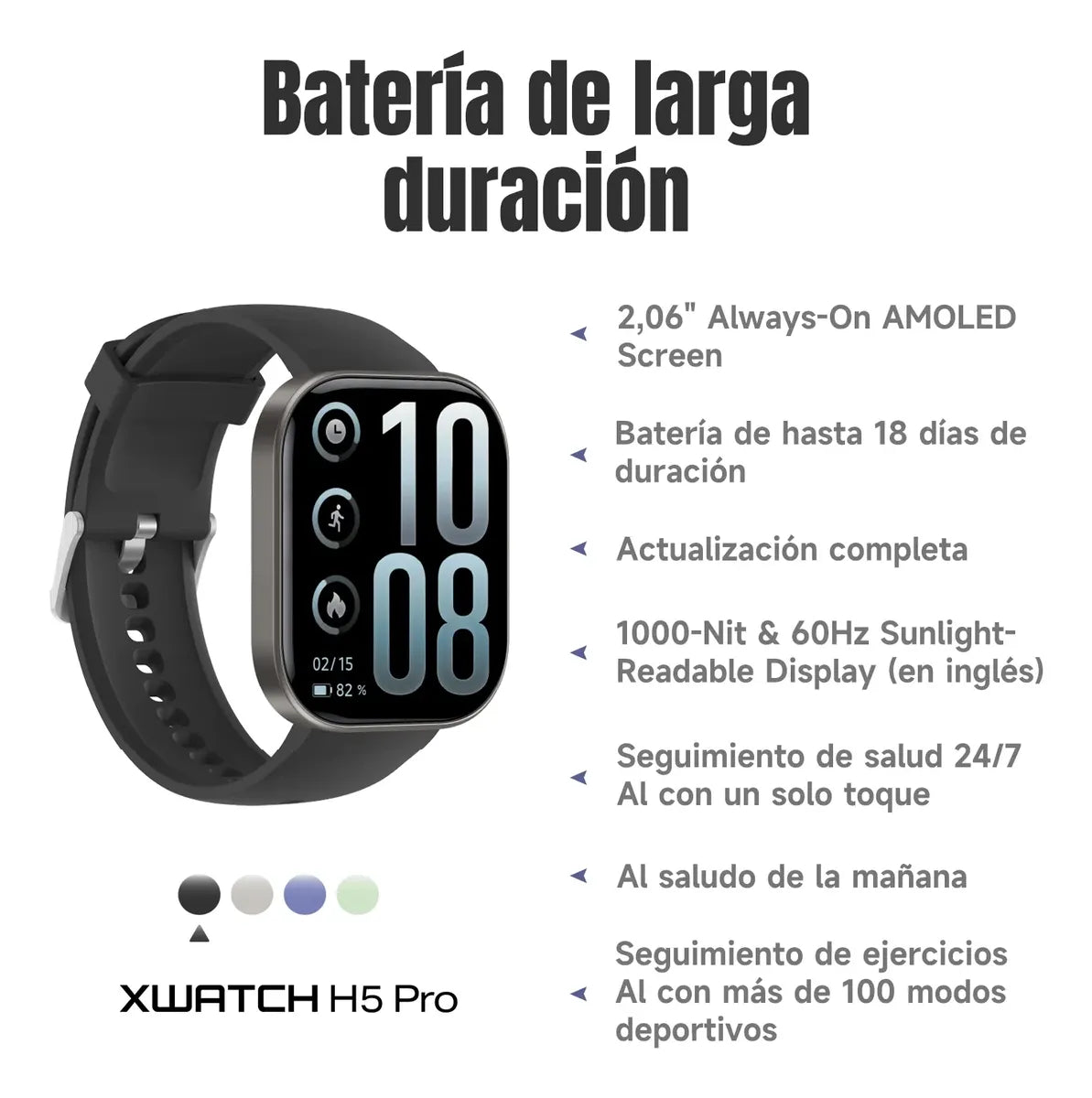 Reloj Inteligente Infinix XWatch H5 Pro, Negro