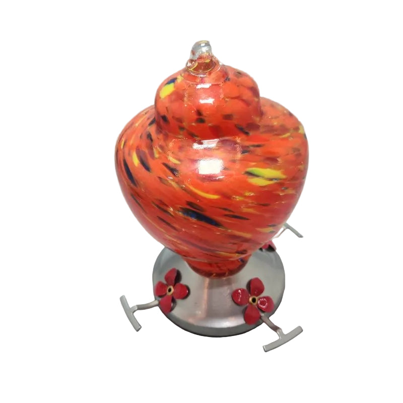 Comedero Y Bebedero Para Colibries Para Gancho En S Naranja