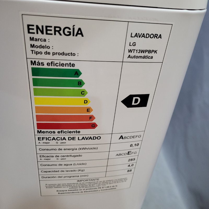 Lavadora Automática LG Wt13wpbpk Blanca 13kg