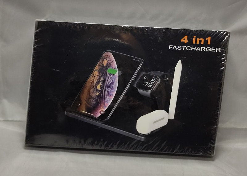 Cargador Inalámbrico 4 en 1 para iPhone, Compatible con Apple Watch y AirPods