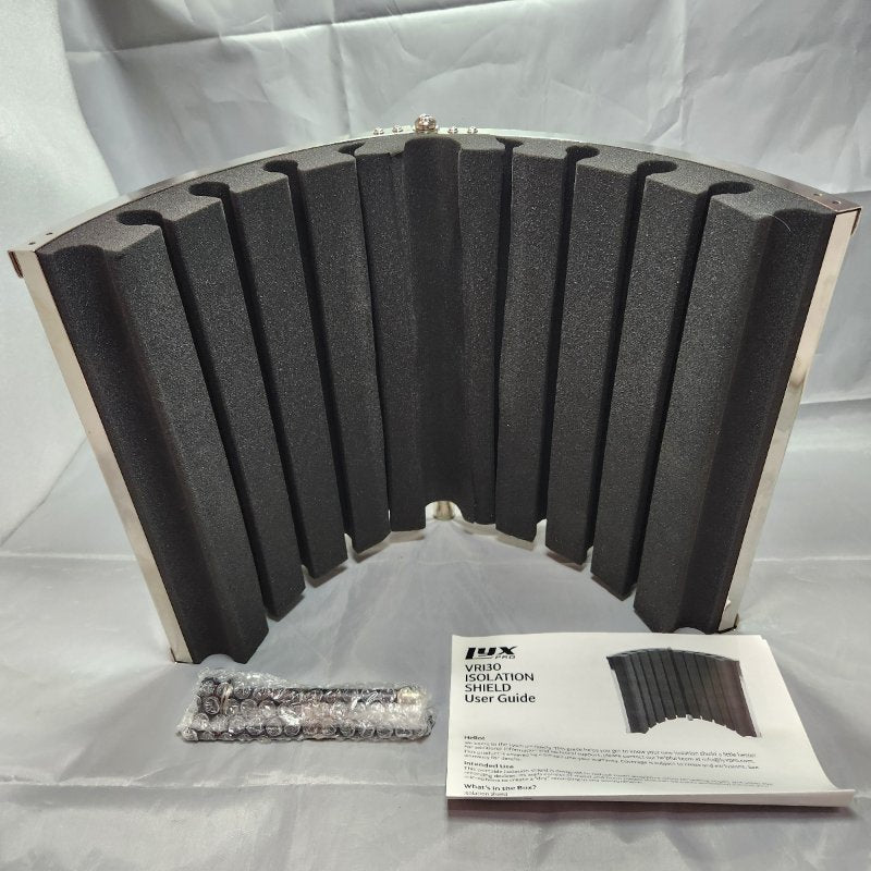 Panel Protector De Aislamiento Para Micrófono Lyxpro Vri-30 Plateado
