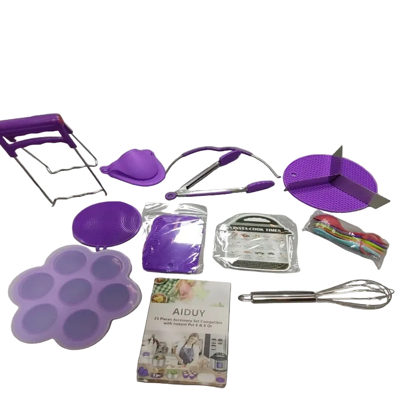 Juego de Accesorios para Olla instantánea AIDUY 23 Piezas en Color Morado