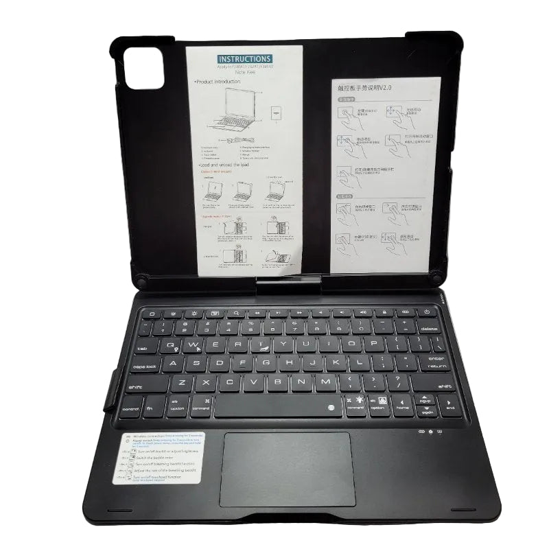 Funda con Teclado y Panel Táctil para iPad Air 4 (10.9 Pulgadas) - Negro