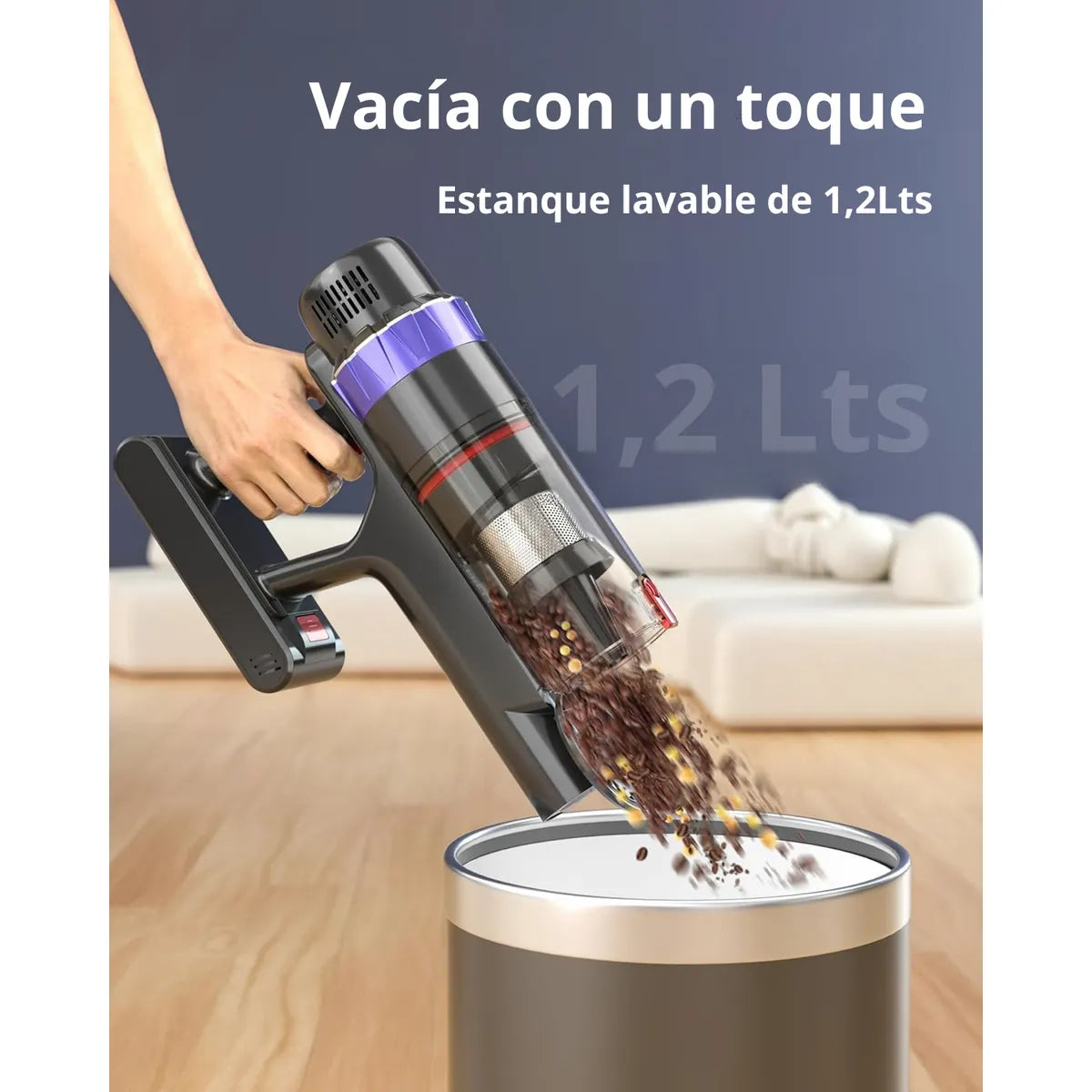 Aspiradora PrettyCare V3 con diseño compacto 445x300x195 mm