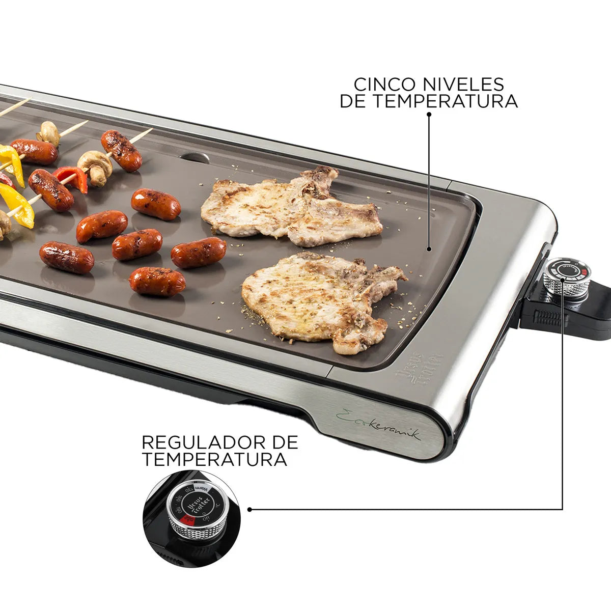 Parrilla Eléctrica Ursus Trotter Ut-Ecokeramik Gris