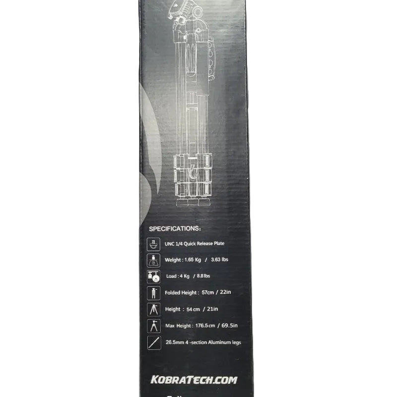 TRIPODE DE 70" KOBRA TECH APEX A70 NEGRO