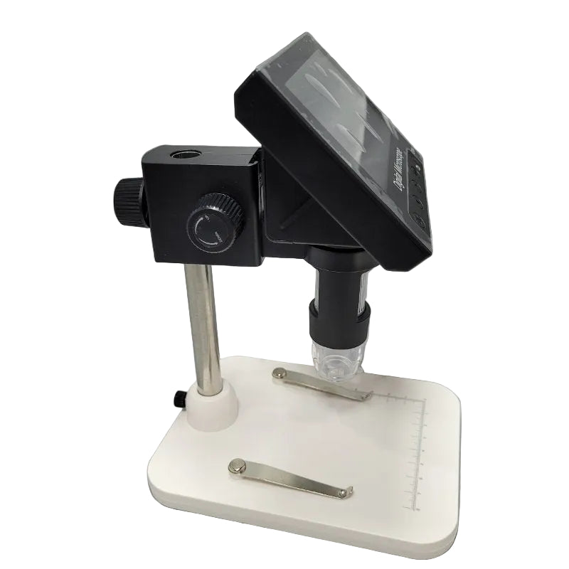 Microscopio Digital DM4 con Pantalla LCD 4.3", Endoscopio con Grabación HD 720p, Zoom 1000X y Soporte Incluido