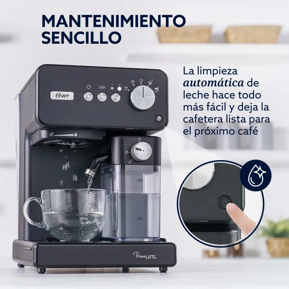 Cafetera Espresso Prima Latte Oster BVSTEM6604BK 220V, Negro