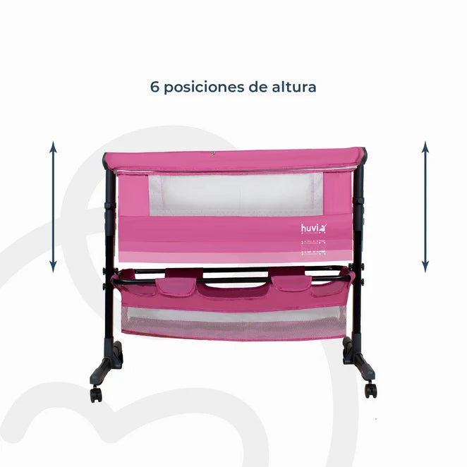 Cuna Colecho Bebesit Hovi Cozy con Colchón y Mosquitero, Rosado