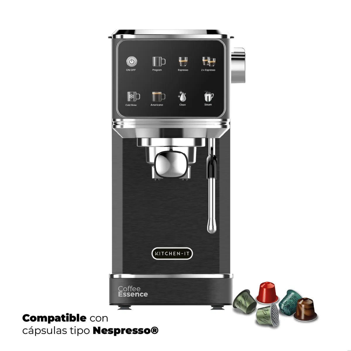 Cafetera Espresso Kitchen-IT 7 en 1 Multifunción