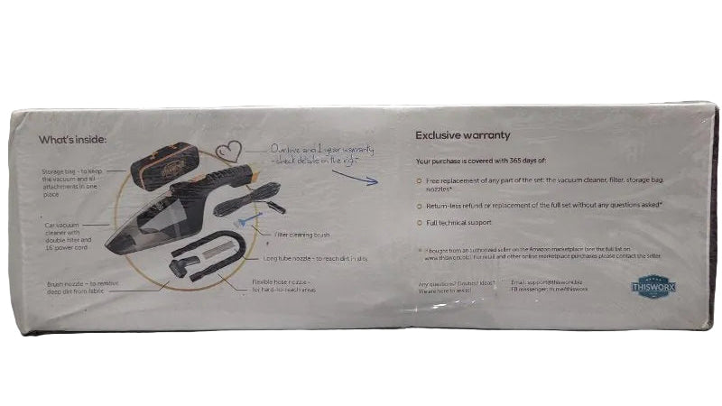 Aspiradora De Auto Con Cable Thisworx Twc 02 Negro