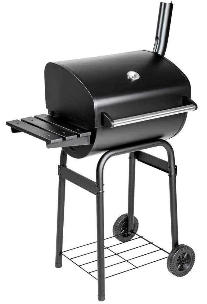 Parrilla a Carbón 1/2 Tambor con Tapa Big House Negro