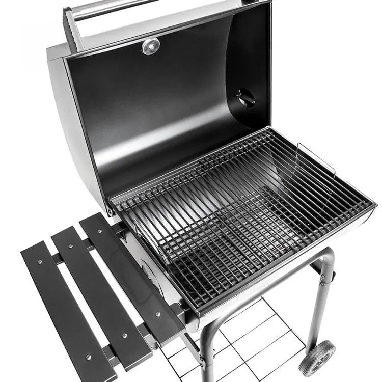 Parrilla a Carbón 1/2 Tambor con Tapa Big House Negro