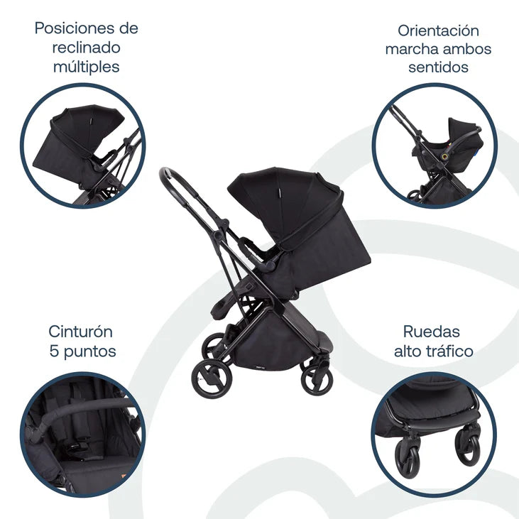 Coche Bebesit Travel System Swift 360 Negro