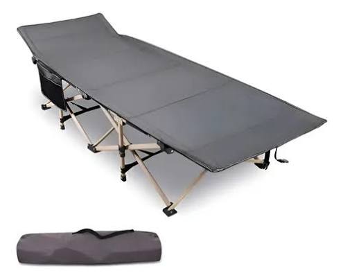 Cama de Camping Portable DMT03-669-1 Plegable Gris Oscuro