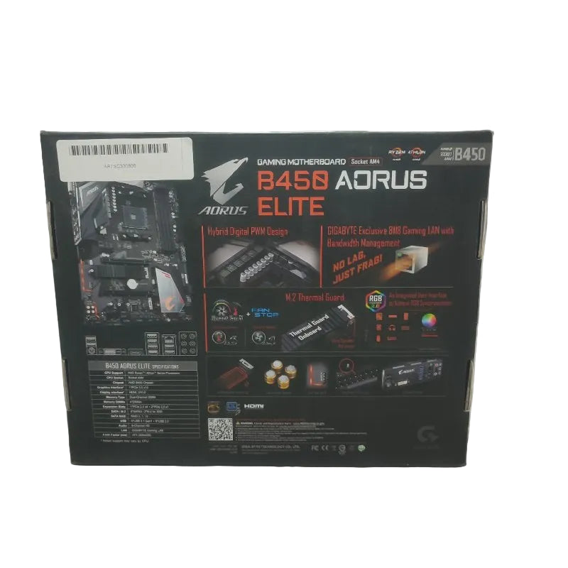 Placa Madre GAMER AORUS B450 Elite Black