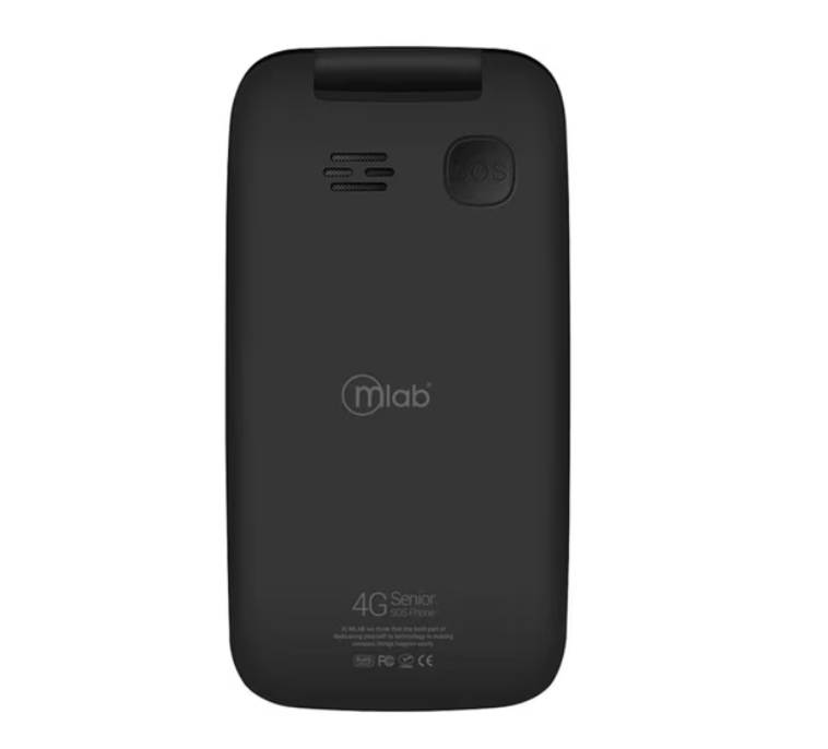 Celular Senior Tipo Almeja 4G Negro Shell 9204 Mlab