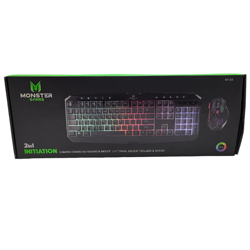 Kit Gamer Teclado + Mouse Monster Games 2 En 1 Initiation