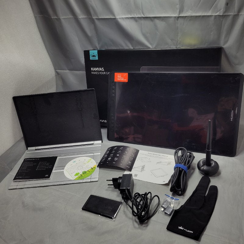 Tableta Digitalizadora Gráfica Huion Kamvas Pro 16 con Soporte Gris