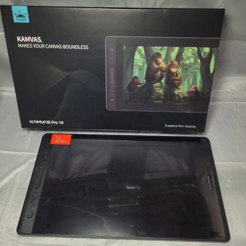 Tableta Digitalizadora Gráfica Huion Kamvas Pro 16 con Soporte Gris