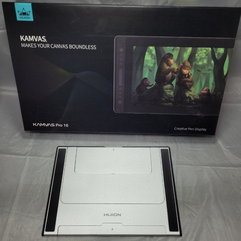 Tableta Digitalizadora Gráfica Huion Kamvas Pro 16 con Soporte Gris