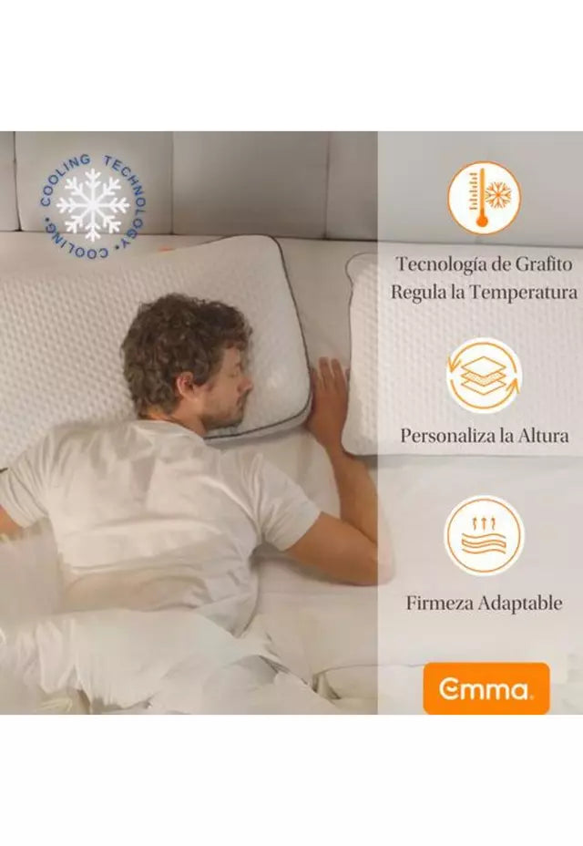 Almohada Emma 40 x 70 cm, Blanco