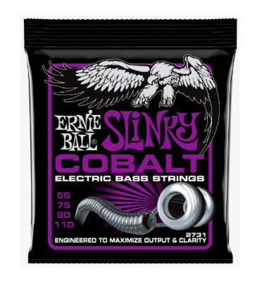 Set 5 Cuerdas Para Bajo Electrico Ernie Ball 50-135 Power Slinky Cobalt 5-String P02738